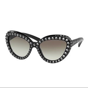 Prada Cat Eye Sunglasses With Studs